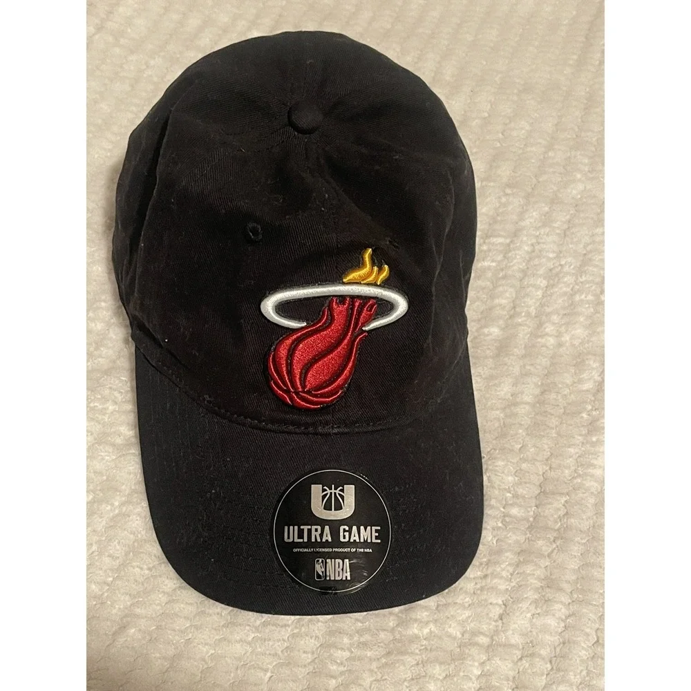 Miami Heat Black NBA Hat One Size Snapback